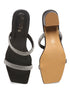 GNIST Black Embellished Party Block Heel